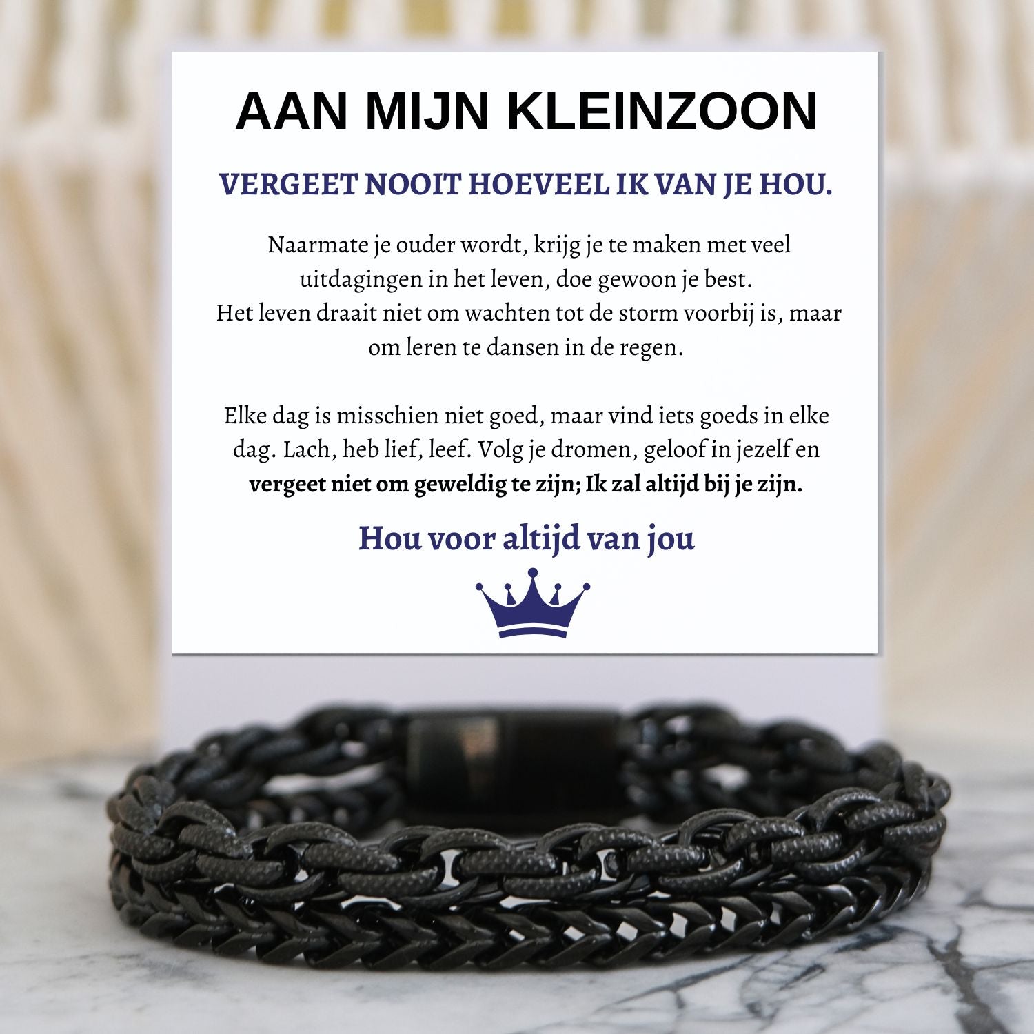 Aan Mijn Kleinzoon -  Armband double chain