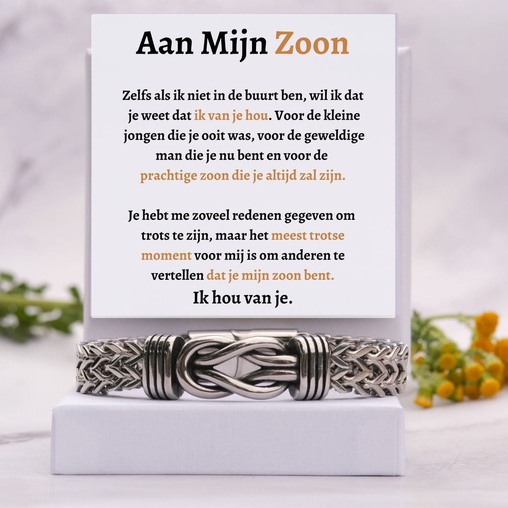 Mijn zoon Armband Delux Infinity  - Het meest trotse moment