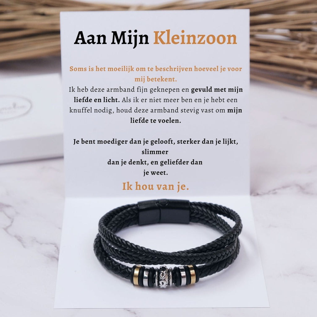 Aan Mijn Kleinzoon Armband - Vergeet nooit hoeveel ik van je hou