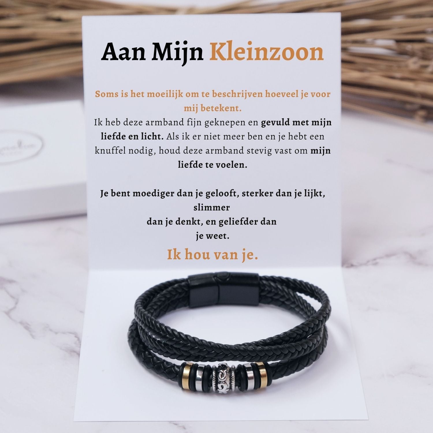 Aan Mijn Kleinzoon Armband - Vergeet nooit hoeveel ik van je hou