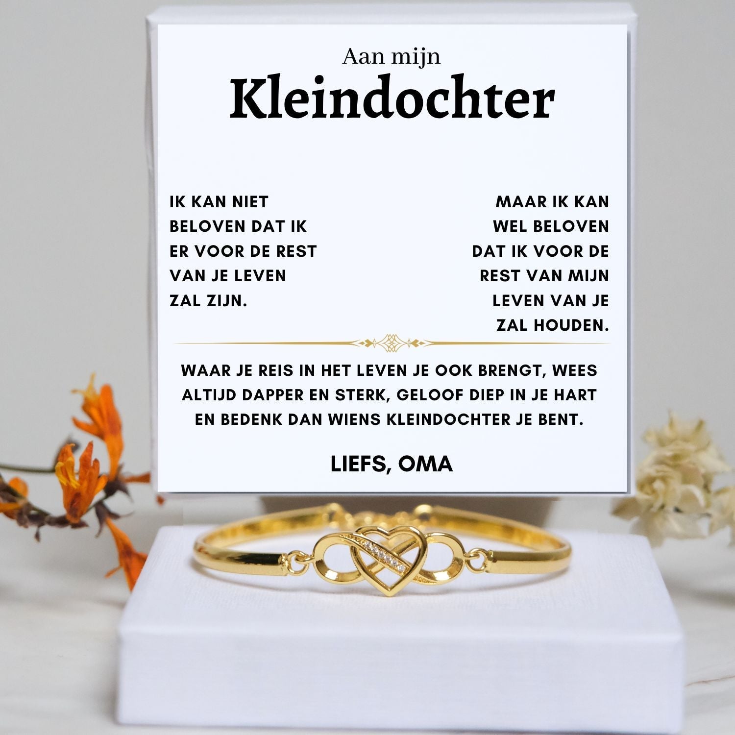 Aan mijn Kleindochter - Armband Infinity - Reis in het leven
