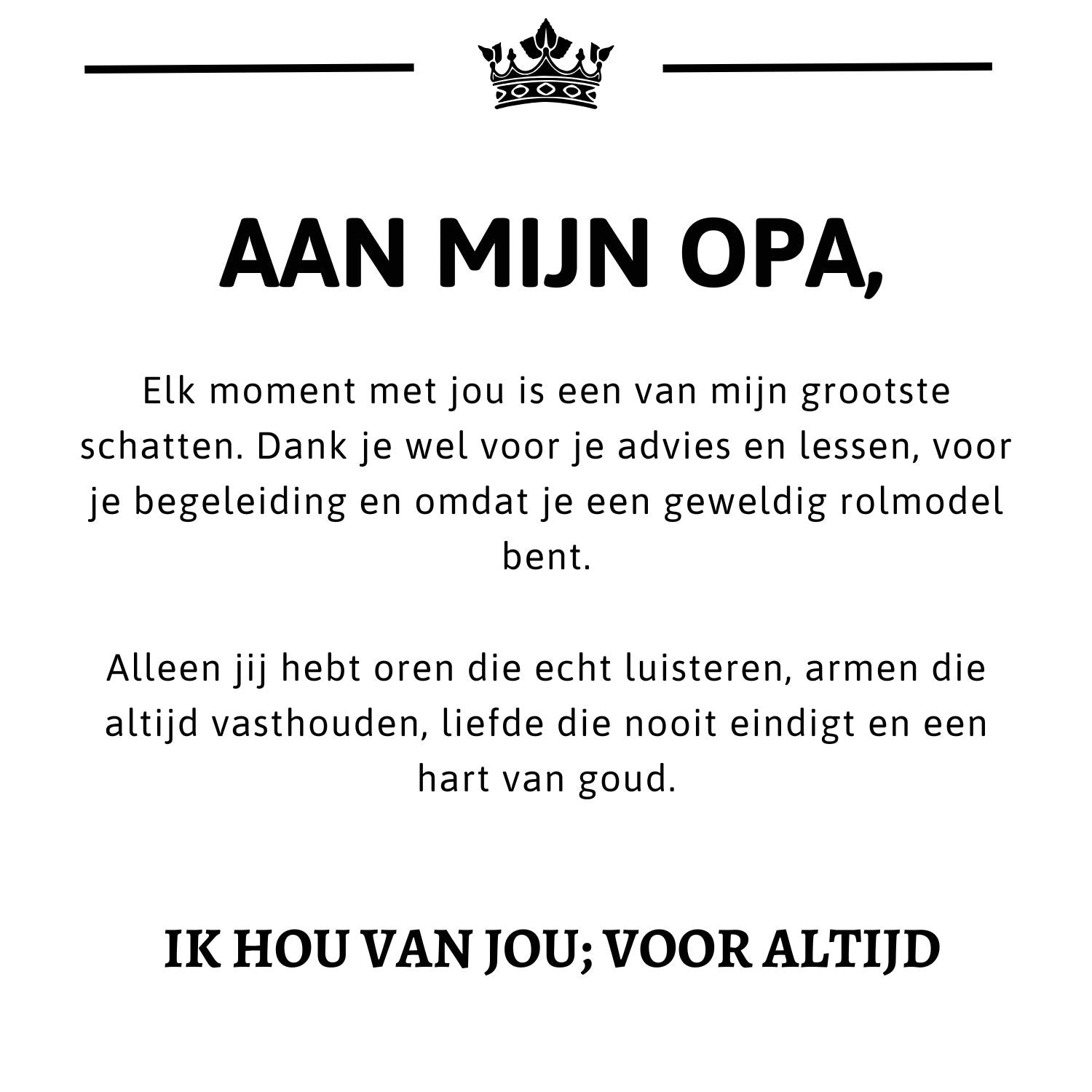 Aan mijn Opa armband