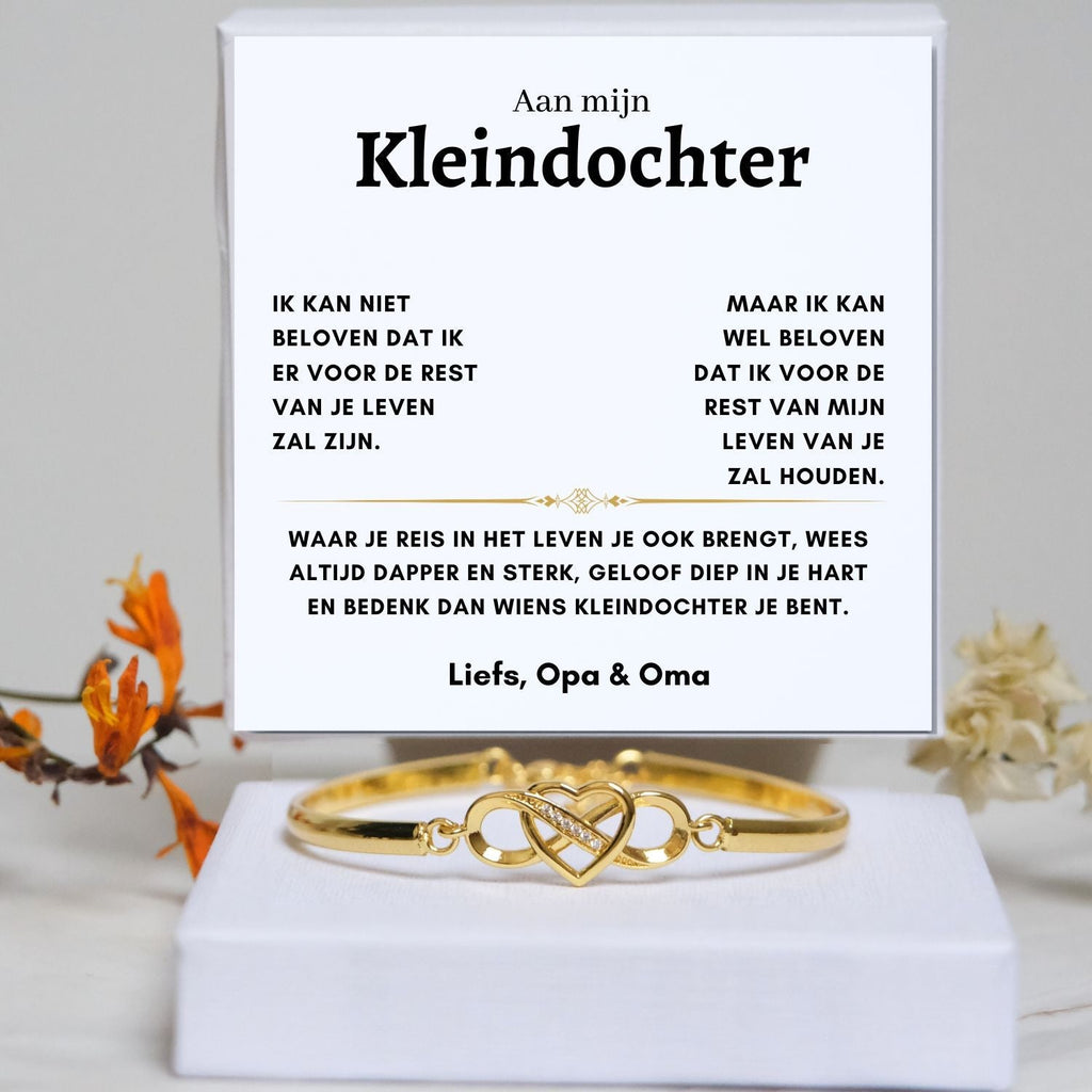 Aan mijn Kleindochter - Armband Infinity - Liefs, Opa & Oma
