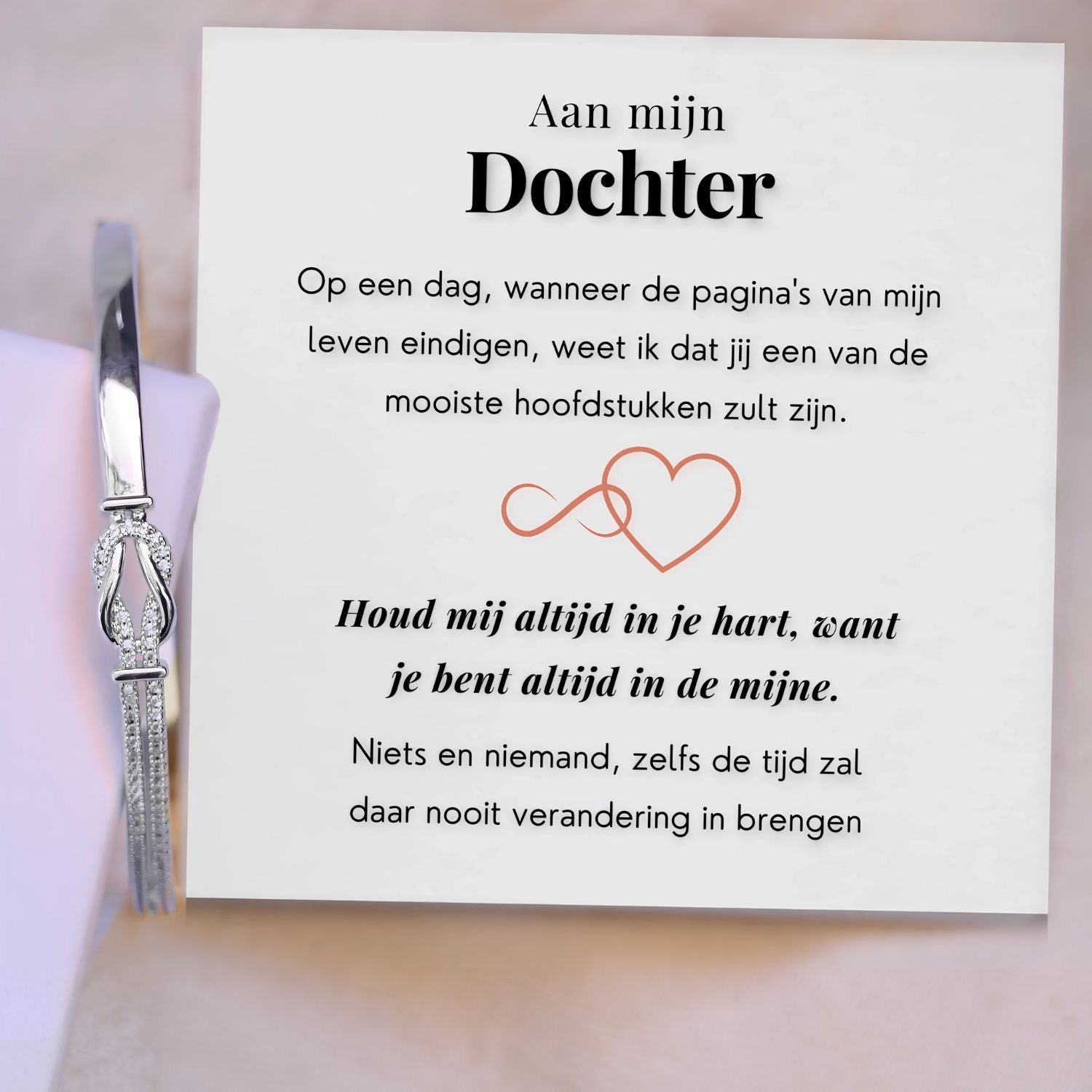Moeder & dochter -Liefdesknoop Bangle Armband