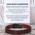 Aan Mijn Kleinzoon -  Bruine leren armband