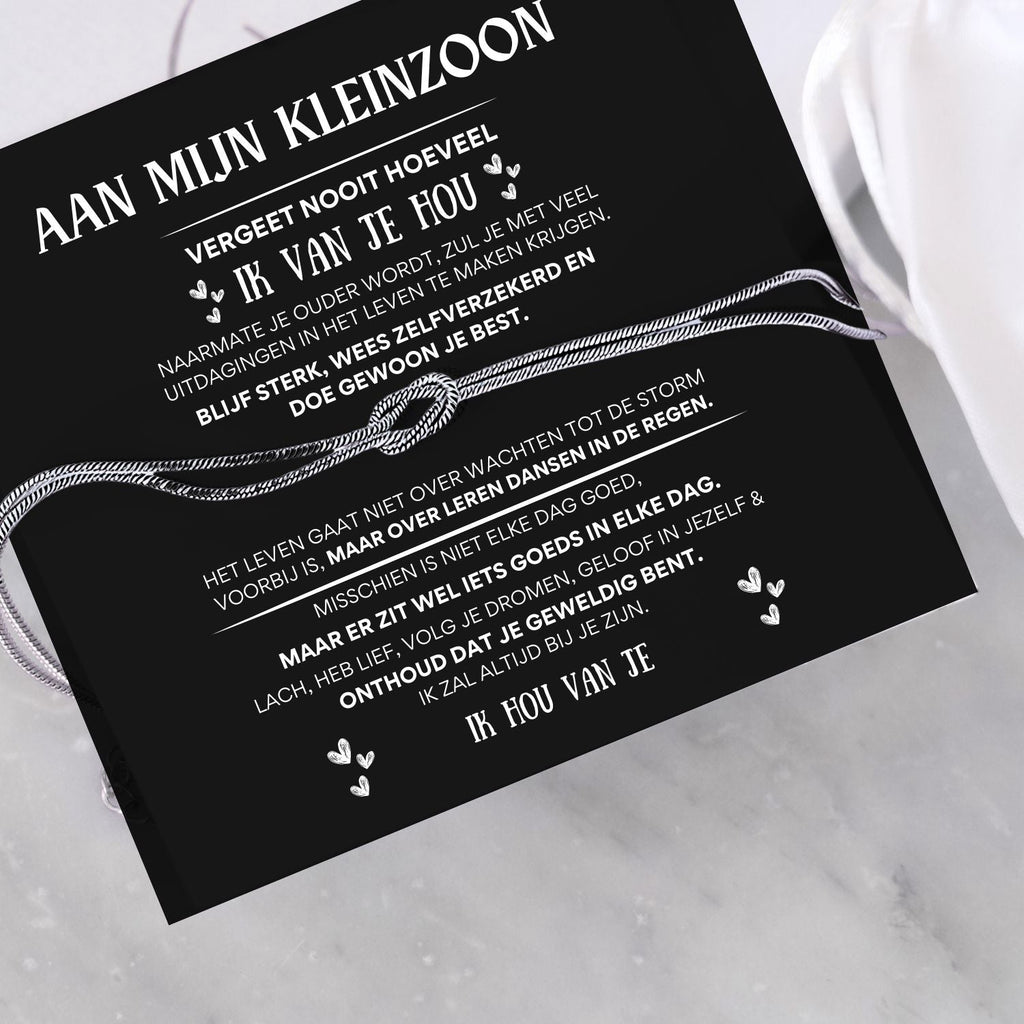 Aan Mijn Kleinzoon - Liefdesknoop Armband