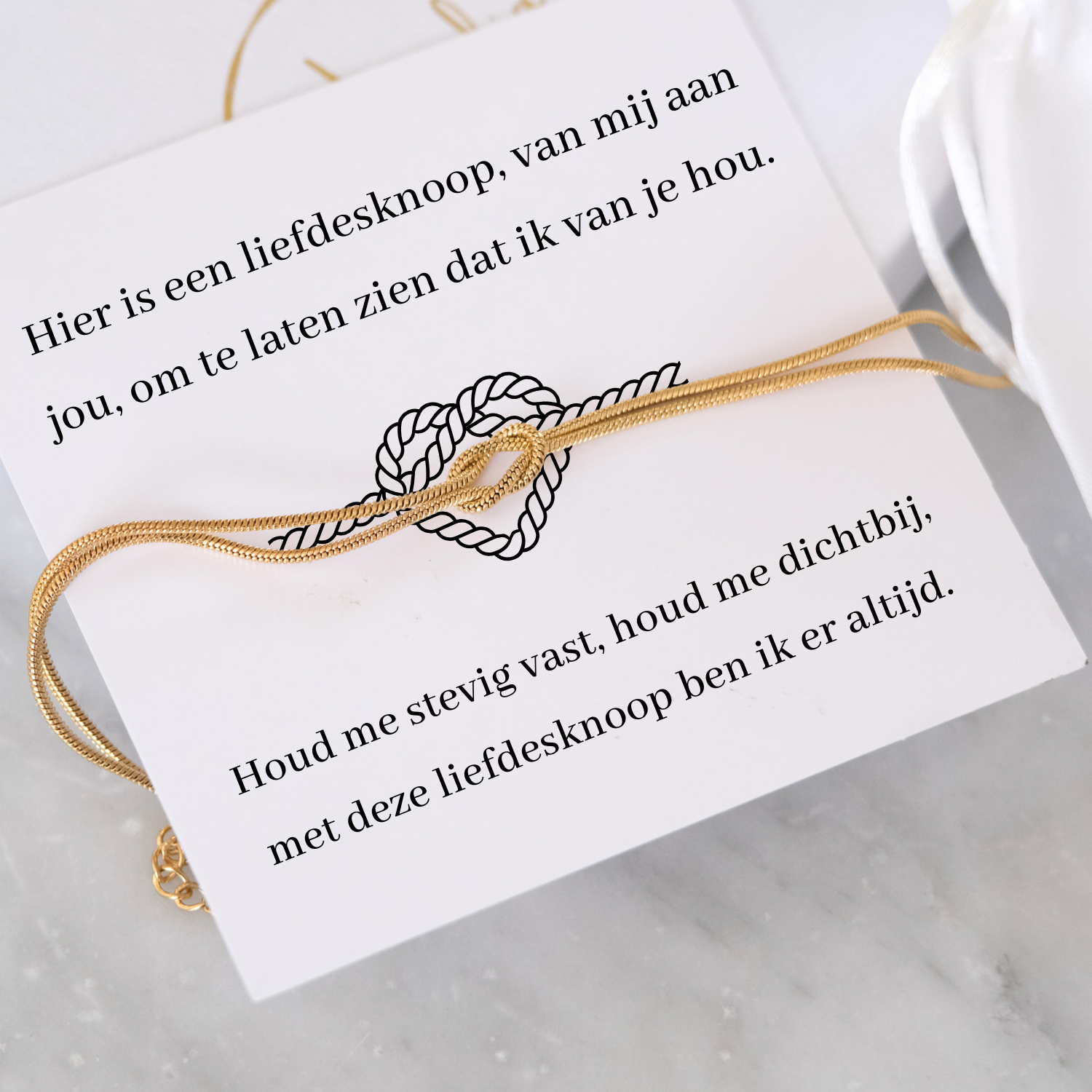 Liefdesknoop Armband - Ben ik er altijd