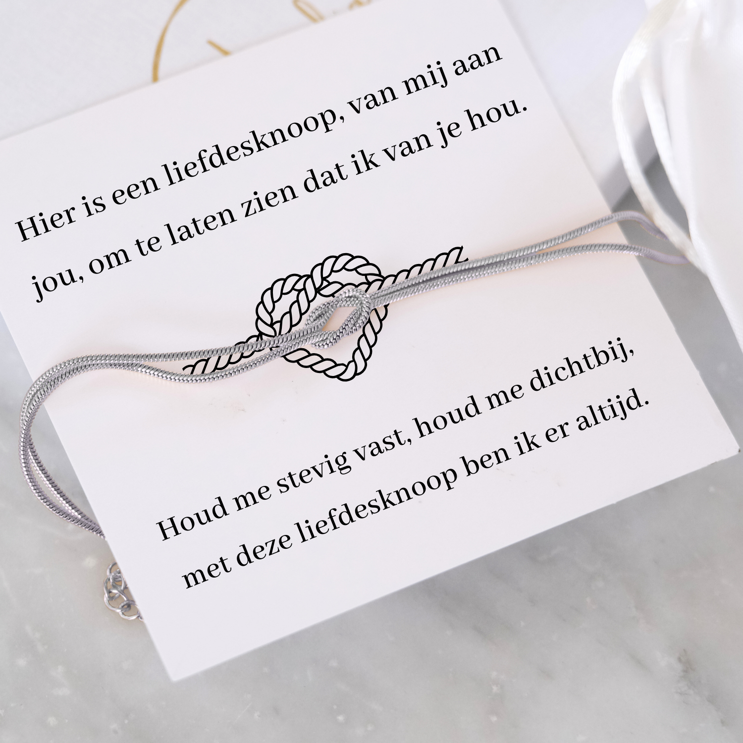 Liefdesknoop Armband - Ben ik er altijd