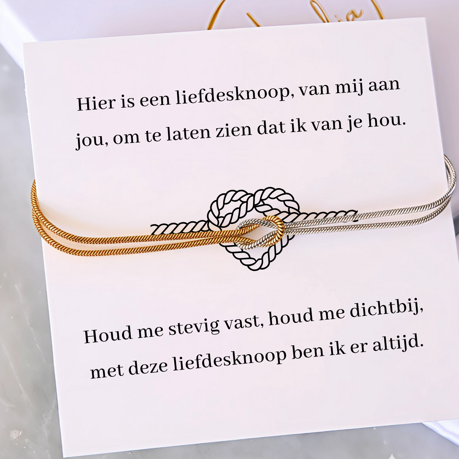 Liefdesknoop Armband - Ben ik er altijd
