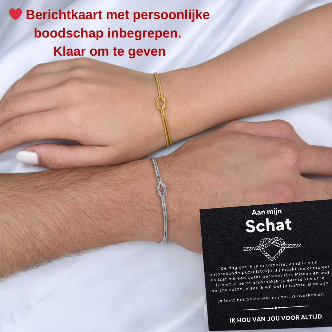 Liefdesknoop Armband - Aan mijn schat - Je ben het beste