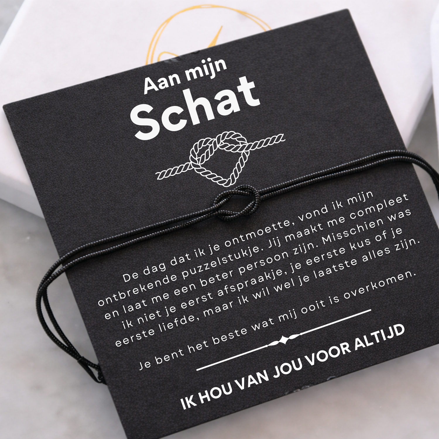 Liefdesknoop Armband - Aan mijn schat - Je ben het beste