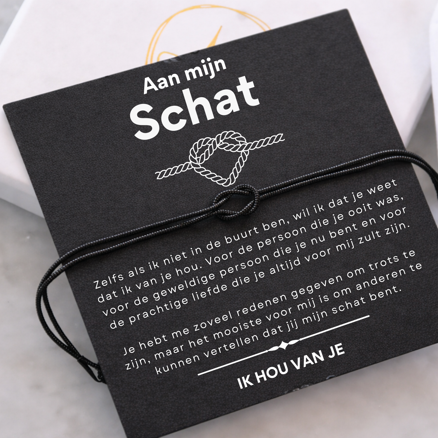 Liefdesknoop Armband - Aan mijn schat - Ik hou van je