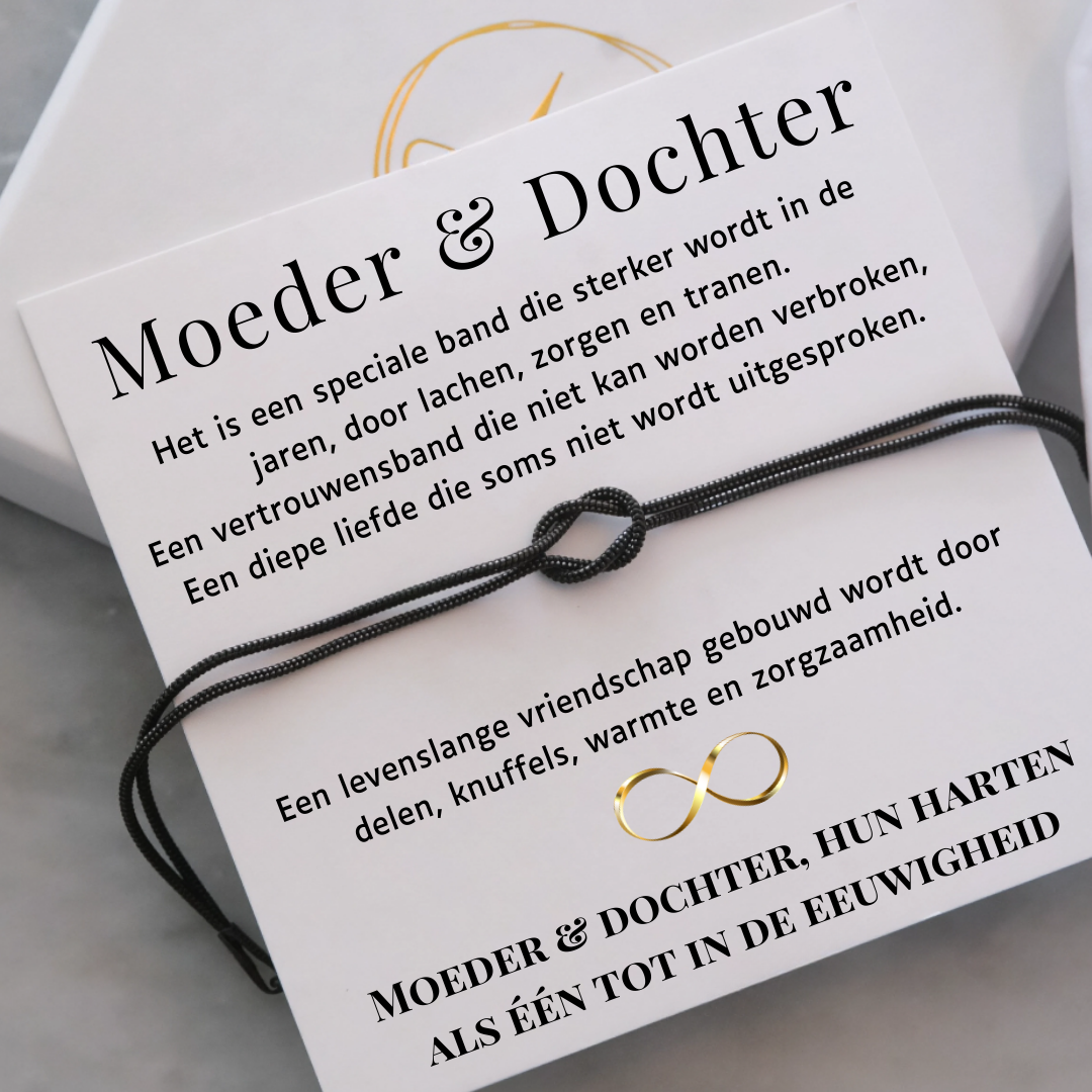Moeder & dochter armband -Liefdesknoop Armband - Moederdag cadeau