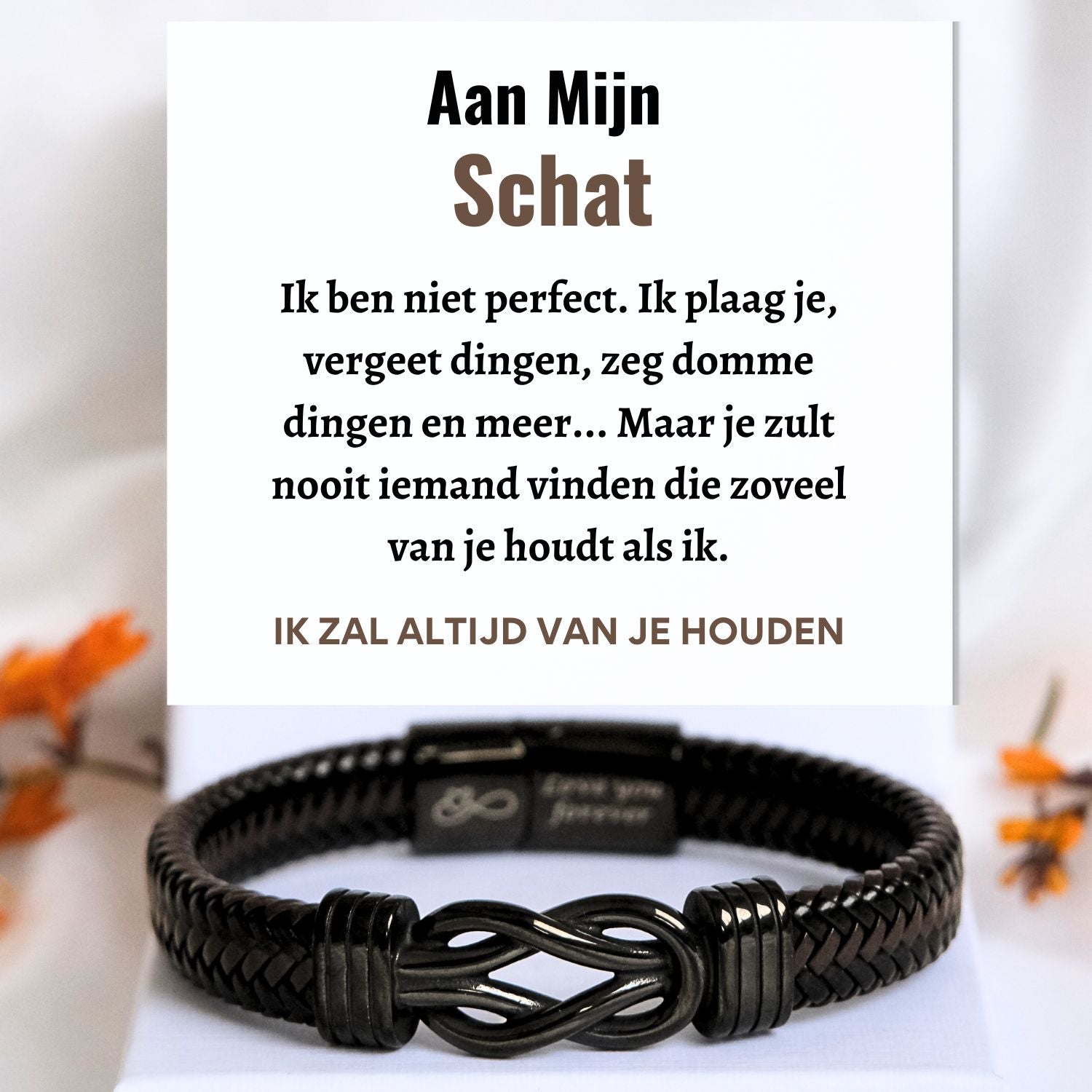 Zwart infinity armband NEW - Aan Mijn Schat