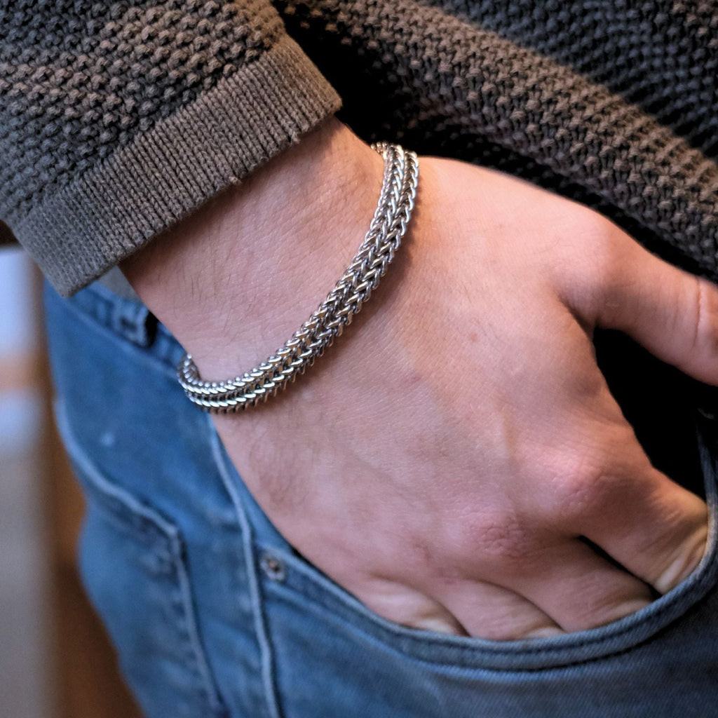 Aan Mijn Kleinzoon - Armband Roestvrij Staal Delux