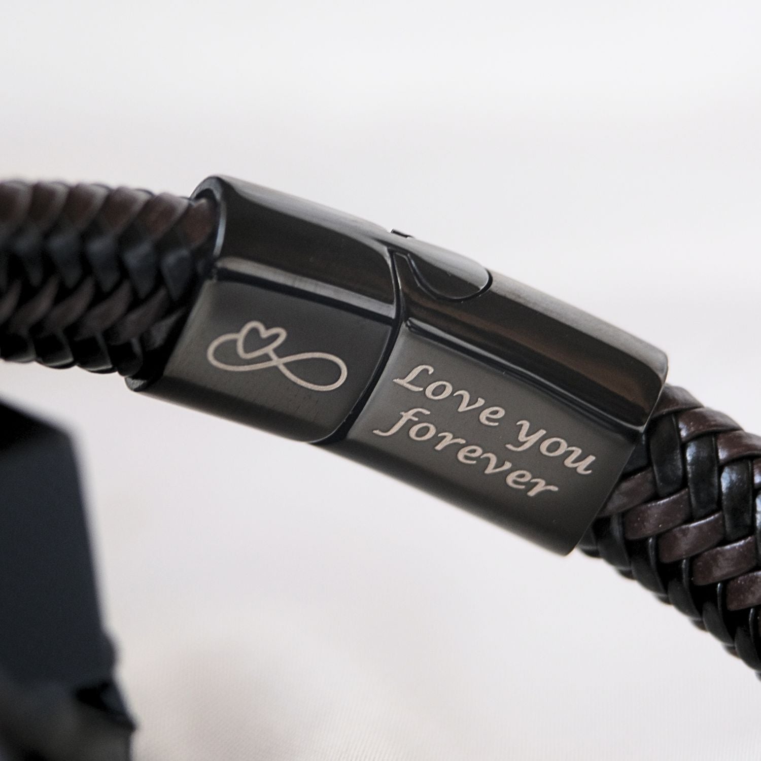 Mijn zoon Zwart Infinity Armband  - Het meest trotse moment