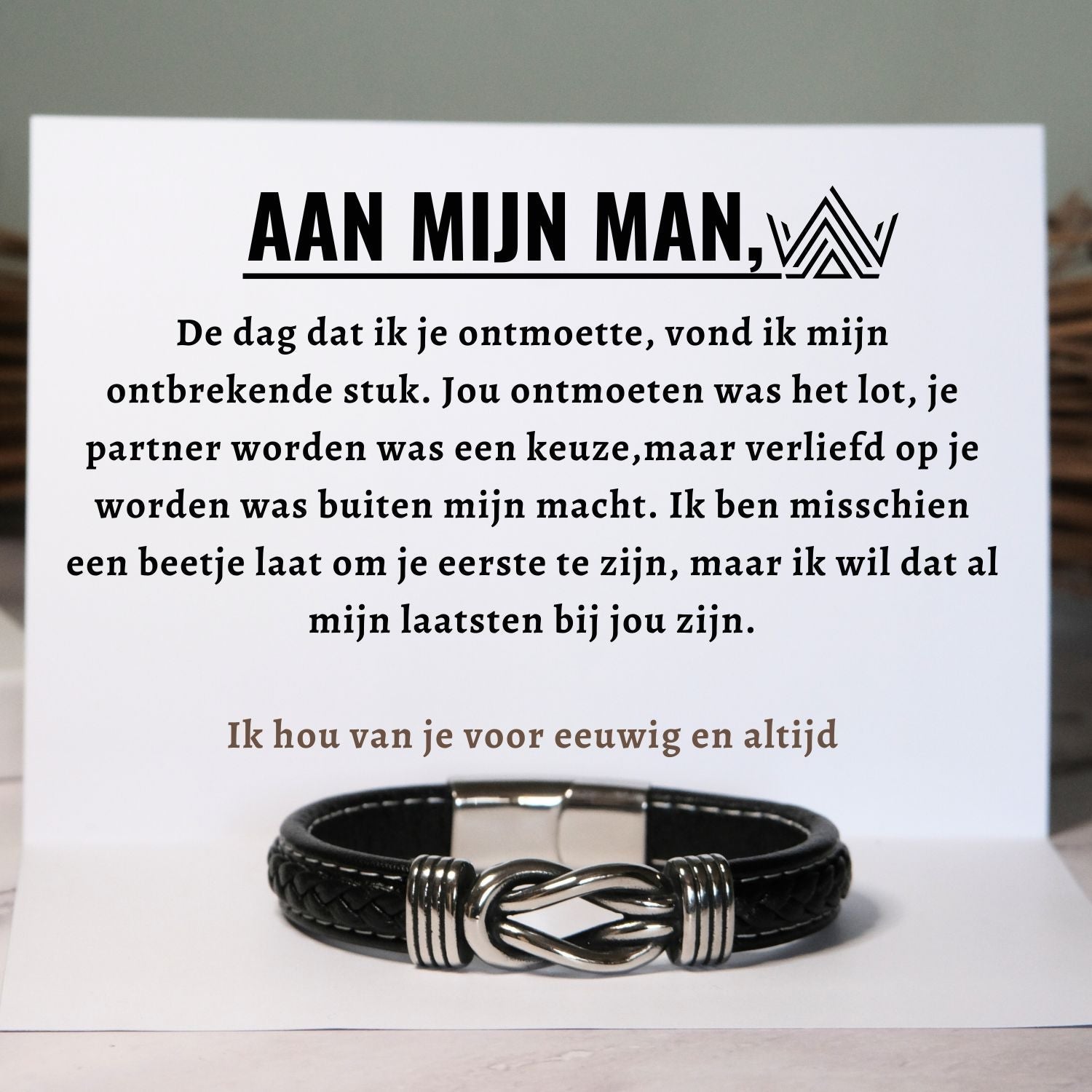 Aan mijn Man Armband Infinity