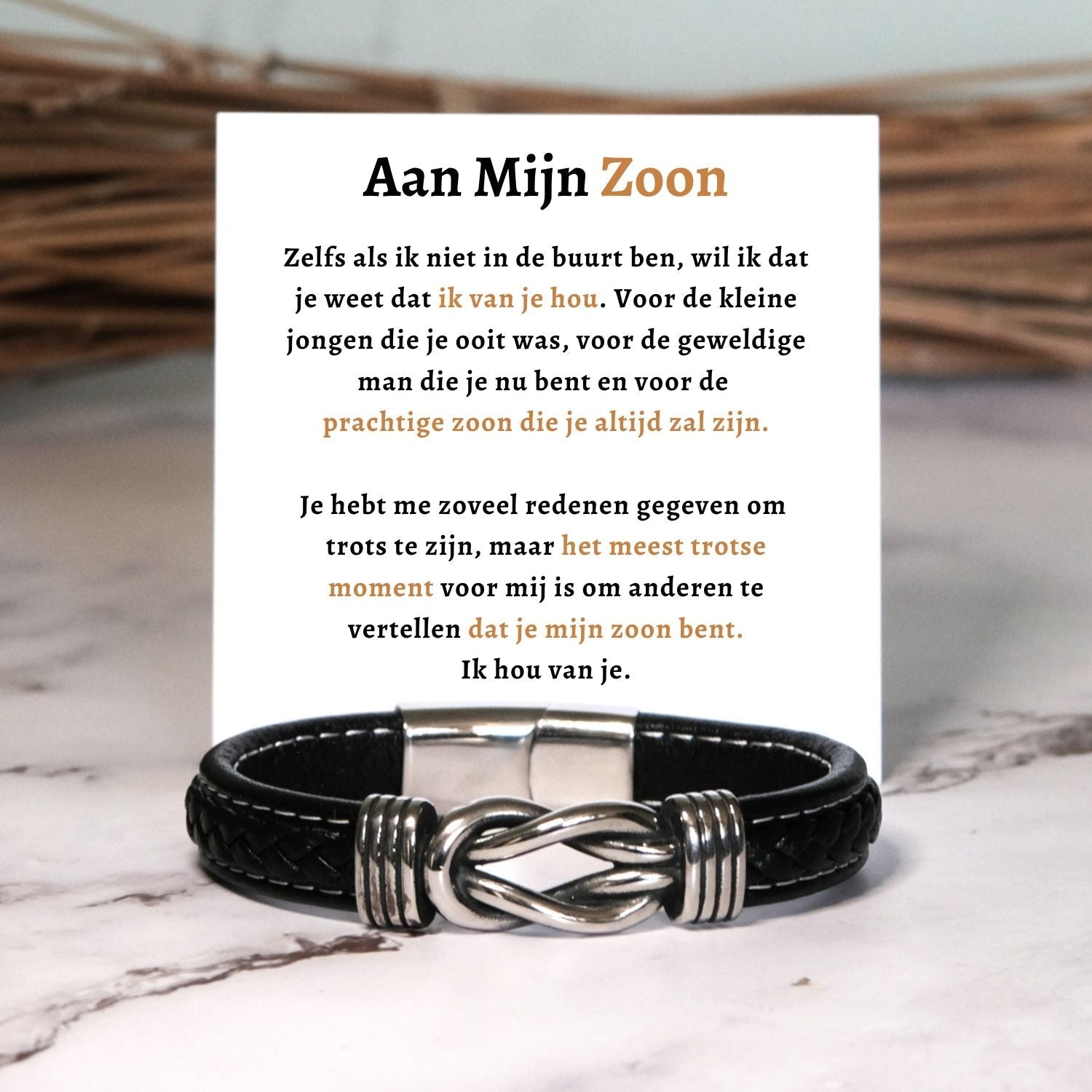 Mijn zoon Armband Infinity  - Het meest trotse moment