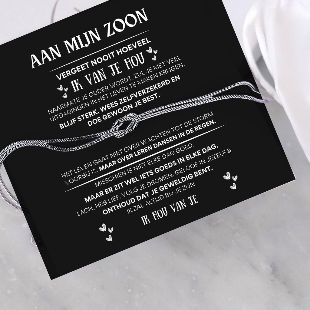 Aan Mijn Zoon - Liefdesknoop Armband