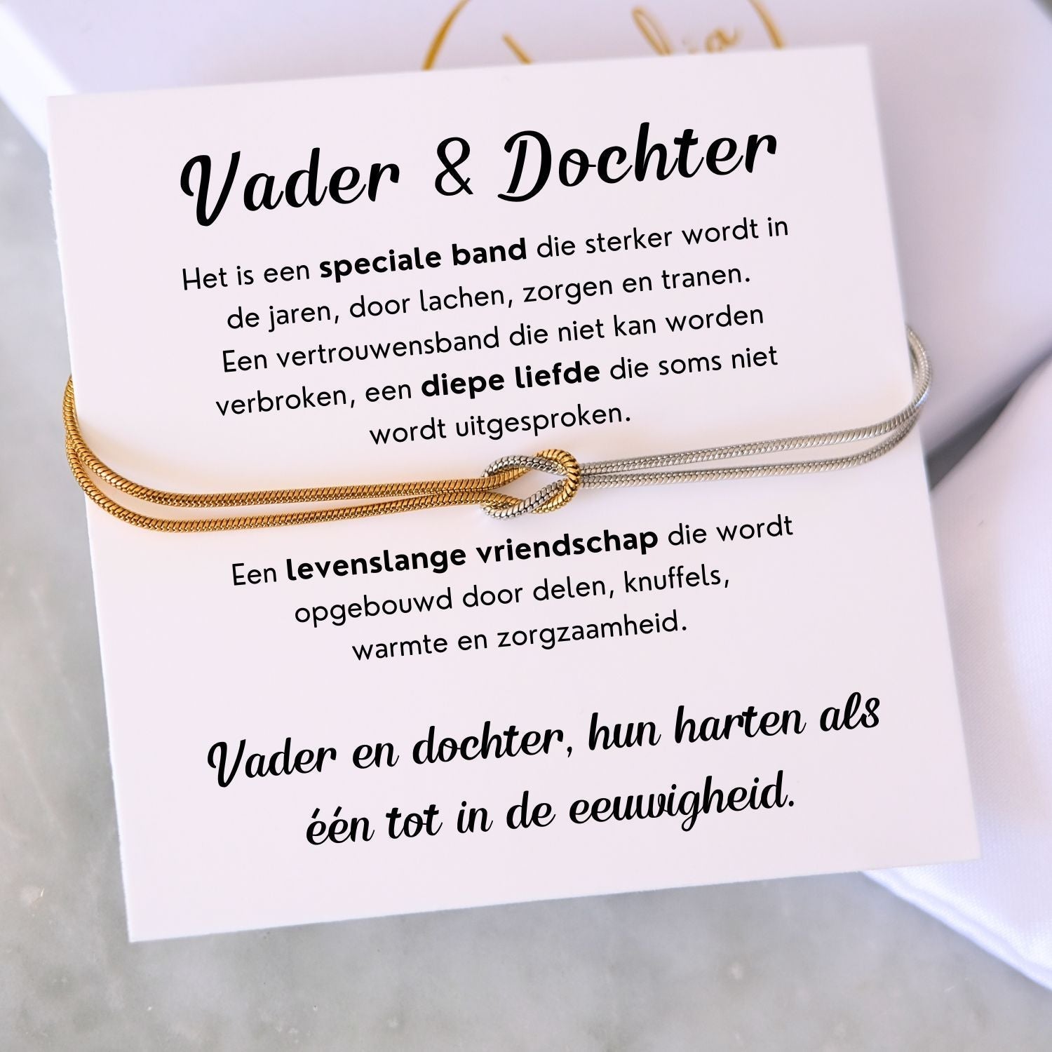 Vader en Dochter Liefdesknoop Armband