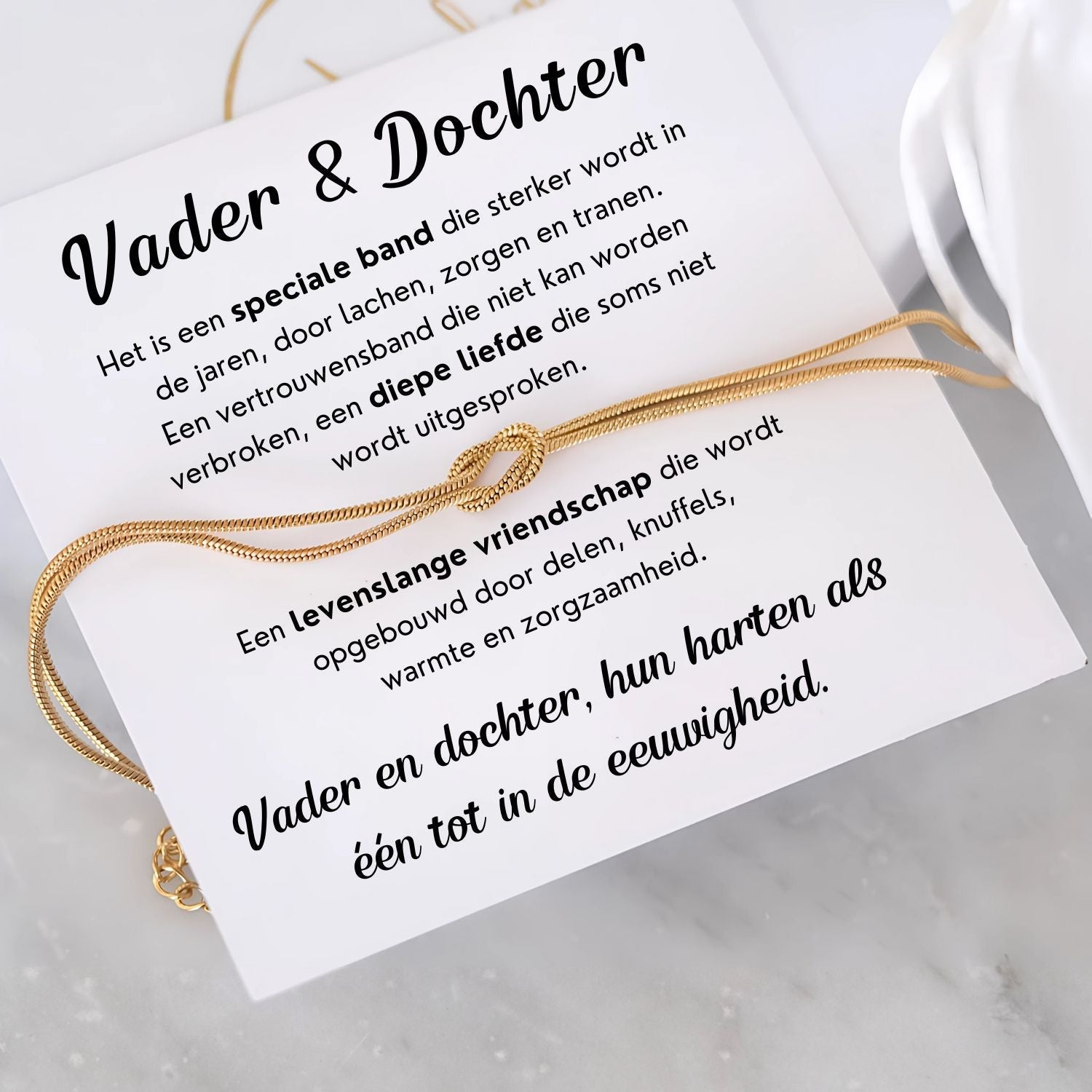 Vader en Dochter Liefdesknoop Armband