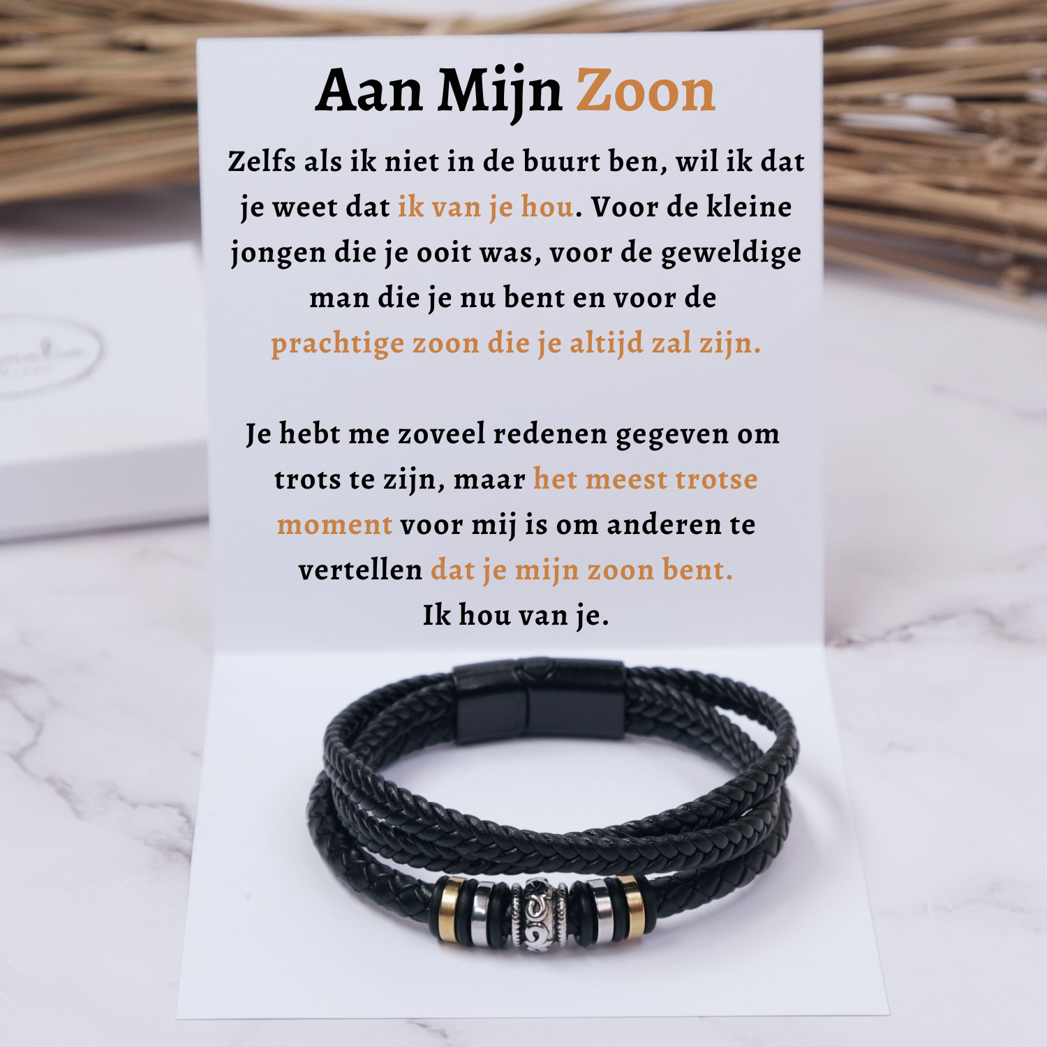 Mijn zoon Armband - Het meest trotse moment