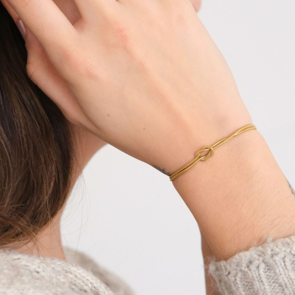 Moeder & dochter armband -Liefdesknoop Armband - Moederdag cadeau