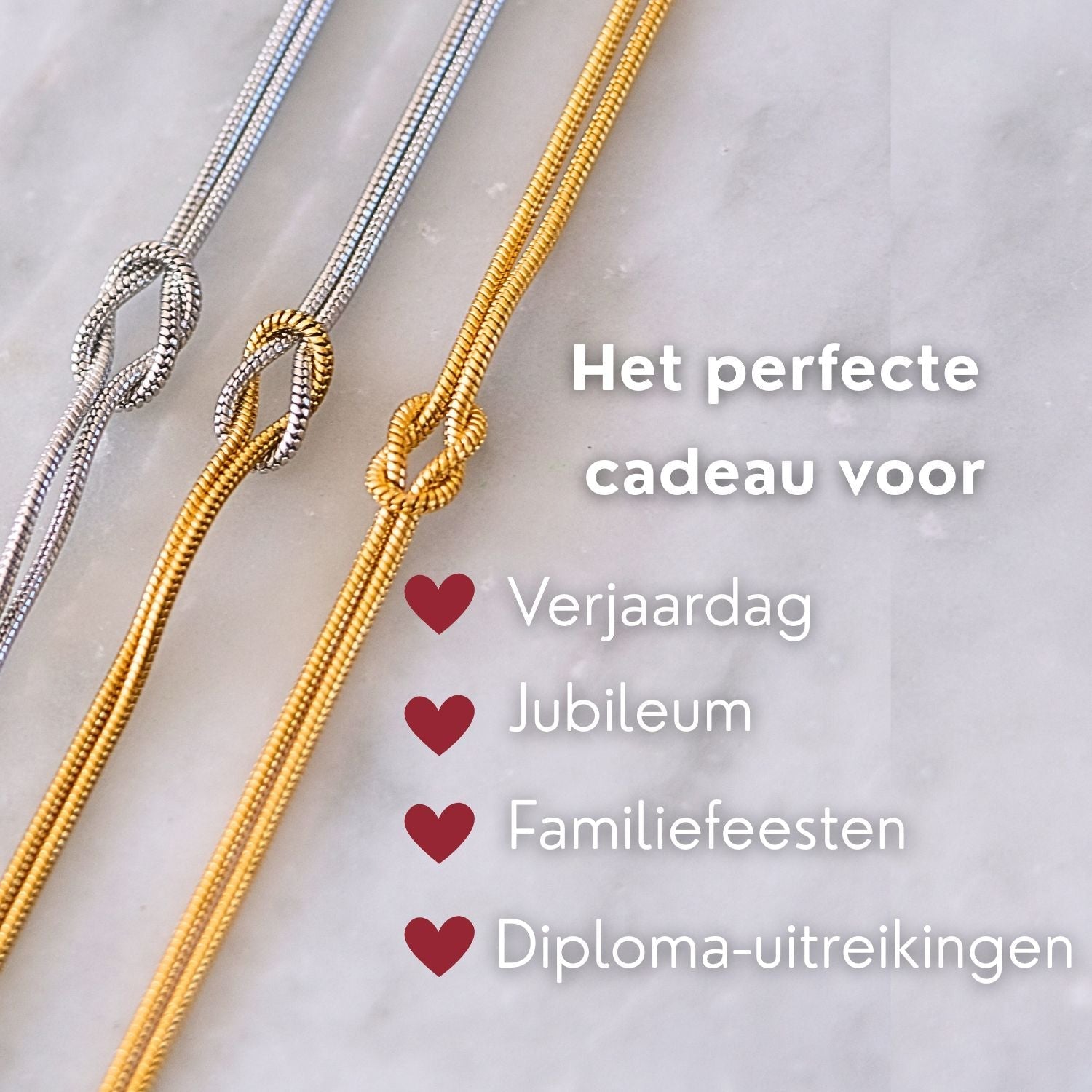 Liefdesknoop Armband - Aan mijn schat - Ik hou van je