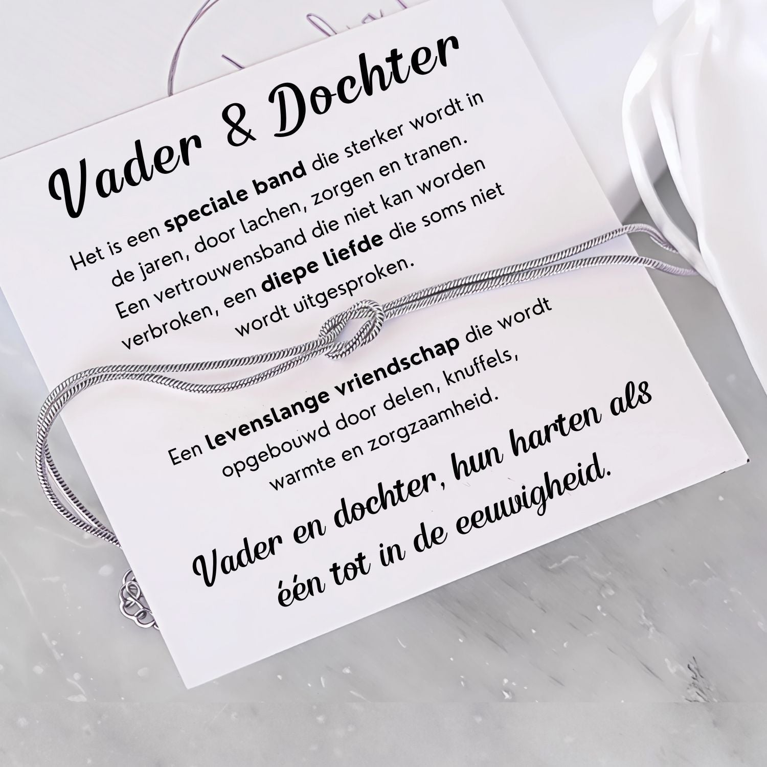 Vader en Dochter Liefdesknoop Armband